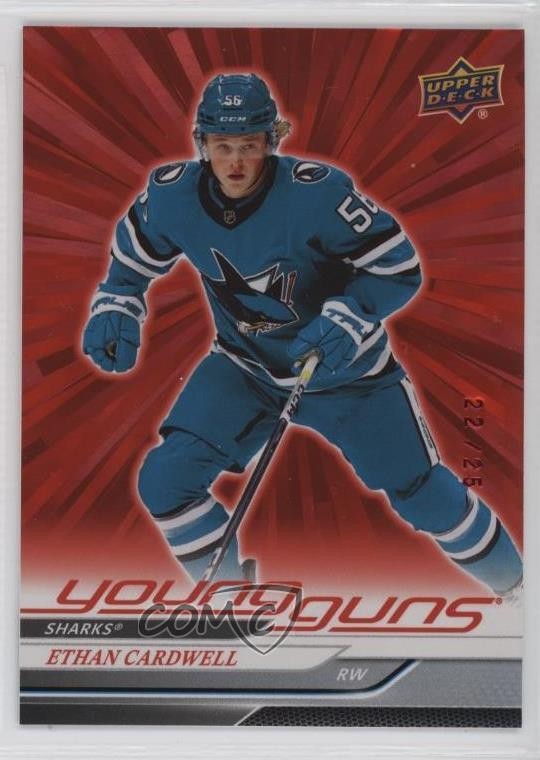 2024 Upper Deck Series 2 Young Guns Outburst Red 22/25 Ethan Cardwell #459 1f60
