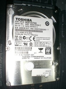 interne Festplatte Toshiba 500GB SATA III 2,5 Zoll 7200RPM  PS3/PS4 PC Laptop