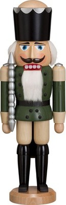 Nußknacker König grün HxBxT = 39x13x10cm NEU Weihnachten Seiffen Nutcracker Nüss