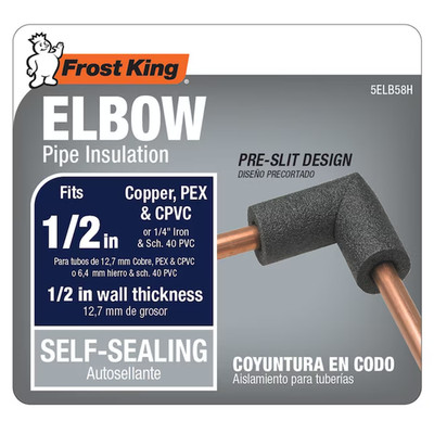 Frost King Elbow Joint Pipe Insulation Foam Elbow fitting for 1/2-in Pipe