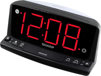 Sharp LED Digital Alarm Clock   Simple Operation - Easy to See Large Numbers, Bu