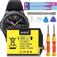 Gear S3 Frontier Battery 450mAh Replacement Battery EB BR760ABE for Samsung