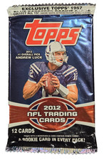 2012 Topps NFL Football Cards Retail Foil Pack 12 Cards '57 Blue Border Rookie