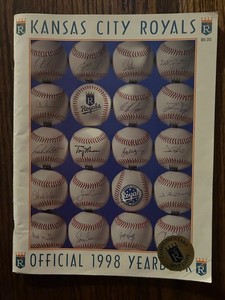 Kansas City Royals Official 1998 Yearbook MLB Baseball Mike Sweeney Jeff King 