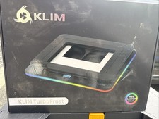 KLIM Turbofrost Laptop Cooling Pad   4 4000 RPM Turbo Fans RGB 4 USB Ports Gray