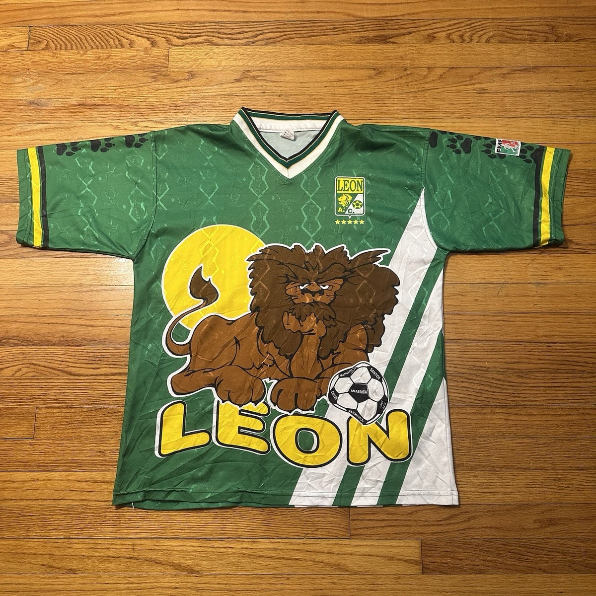 Club Leon Jersey Football Soccer Kit 90s Vintage Green Mexico