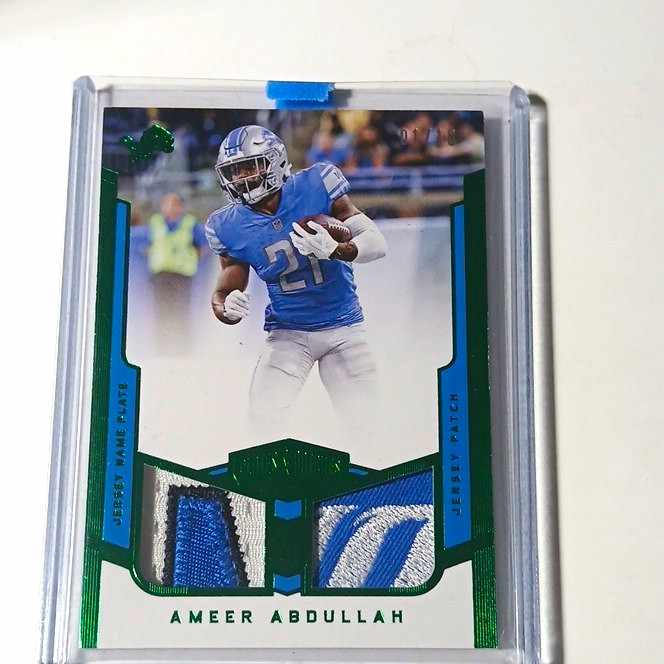 Panini 2017 Plates & Patches Ameer Abdullah Detroit Lions Jersey Patch /10
