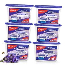 Moisture Absorbers 6 Pack, Portable Humidity Absorber Boxes 10.5OZ Lavender