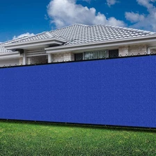 9ft Blue Privacy Fence Screen Shade Mesh Cover Anti-UV for Outdoor Pool Garden