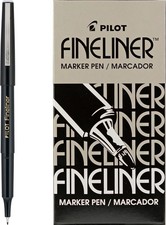 Fineliner Marker Pens Fine Point Black Ink Dozen Box 11002 
