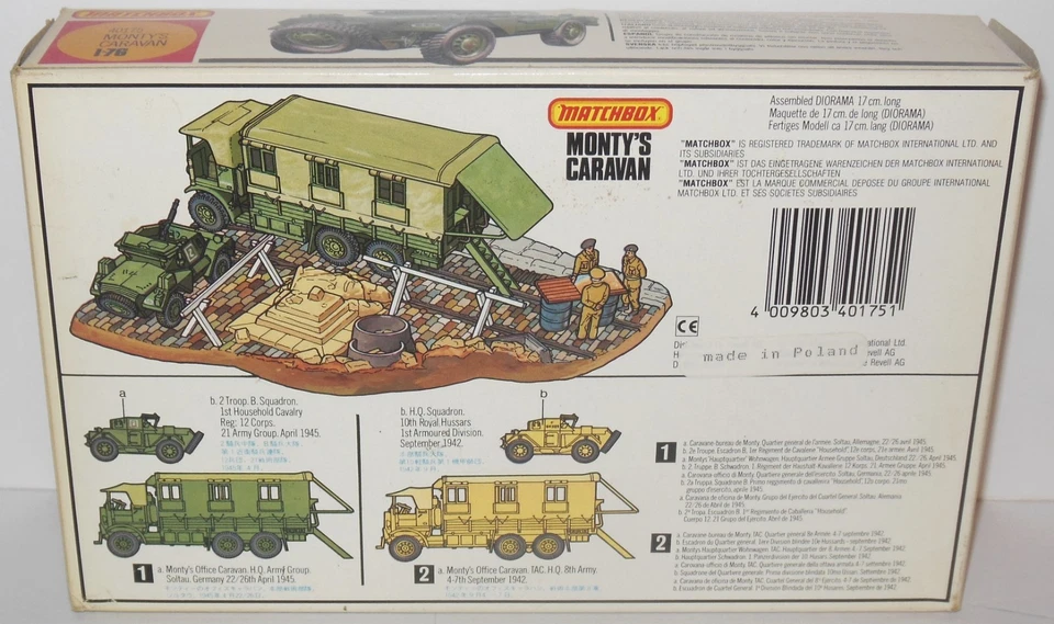 Matchbox: Monty's Caravan 1:76 Diorama Model Kit #40175 ..... 100% Complete - Image 3 of 3