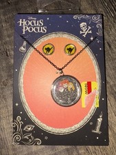 Disney Hocus Pocus Halloween Earrings And Necklace Set Brand New