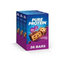 Pure Protein Chewy Chocolate Chip Bars   20g Protein, 3g 36 Count