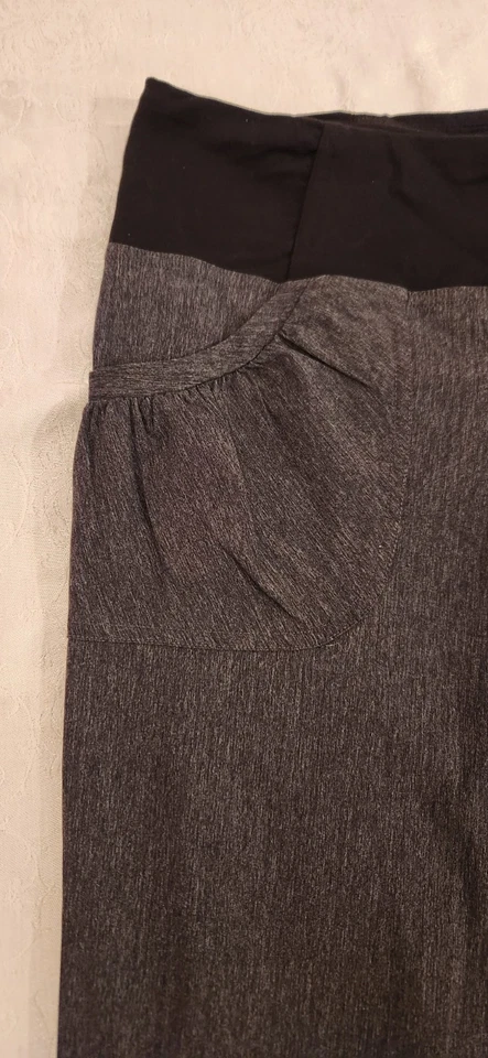 prAna Women’s Pants Size M Tall Inseam Gray Pull On Stretch Travel Hiking - Image 3 of 4