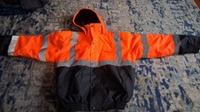 High Visibility Reflective Work Safety Jacket Waterproof Winter Rain Coat