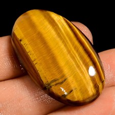 47.5 Ct Natural Tiger Eye Brown Oval Shape Cabochon Loose Gemstone 37X21X7 mm