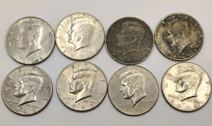 8 X Kennedy Half Dollars