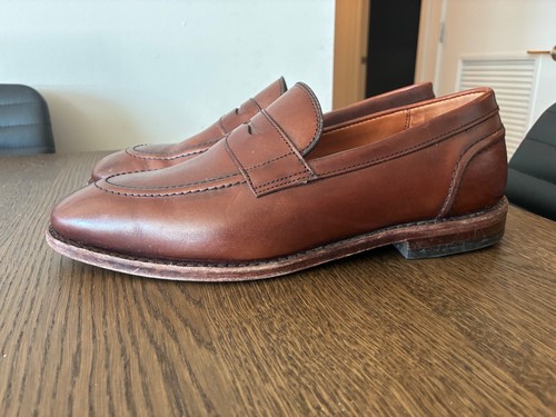 Allen Edmonds Randolph II Penny Loafer 9.5 EEE Dark Chili Brown Leather USA Men’ - Picture 4 of 6