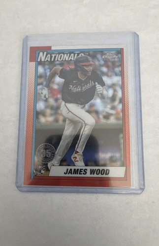 James Wood #90CB-15 2025 Topps Chrome 1990 card