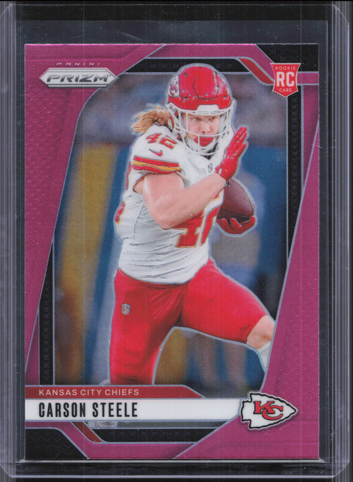 2024 Panini Prizm #377 Carson Steele Pink Prizm Rookie RG72