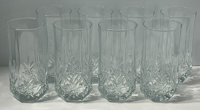 8 Piece Luminarc Ashley Glasses - 16oz Coolers ~ NWOB