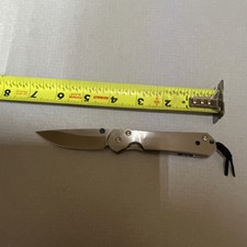 Chris Reeve Drop Point Manual Folding Pocketknife Silver Frame Lock Metal Handle