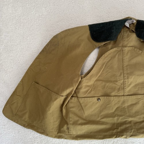Vintage C.C Filson Tin Cloth Hunting Vest Size 32 Medium - Picture 10 of 13