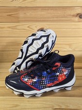 Size 1Y - UNDER ARMOUR Harper 9 Jr. USA Baseball Cleats #3027451-400 Boy's
