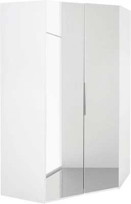 Coin Level Eckkleiderschrank 120x120cm 2-türig Blanc Miroir - Photo 1/4