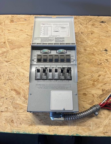 Reliance Control 306A Manual Transfer Switch 30A 6-Circuit 240V