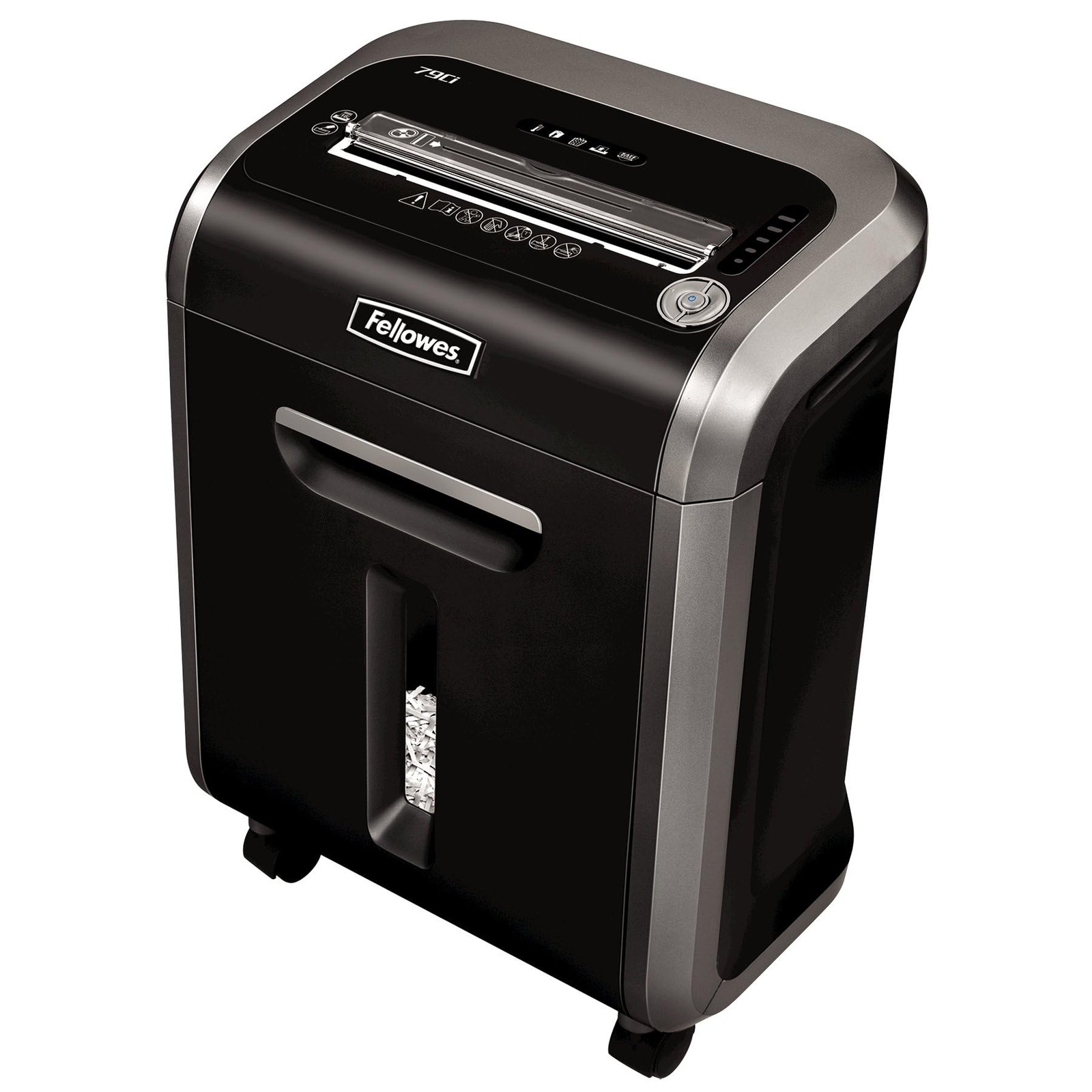 Fellowes ‎Powershred 79Ci 16-Sheet 100% Jam-Proof Heavy 79Ci, Black; Silver