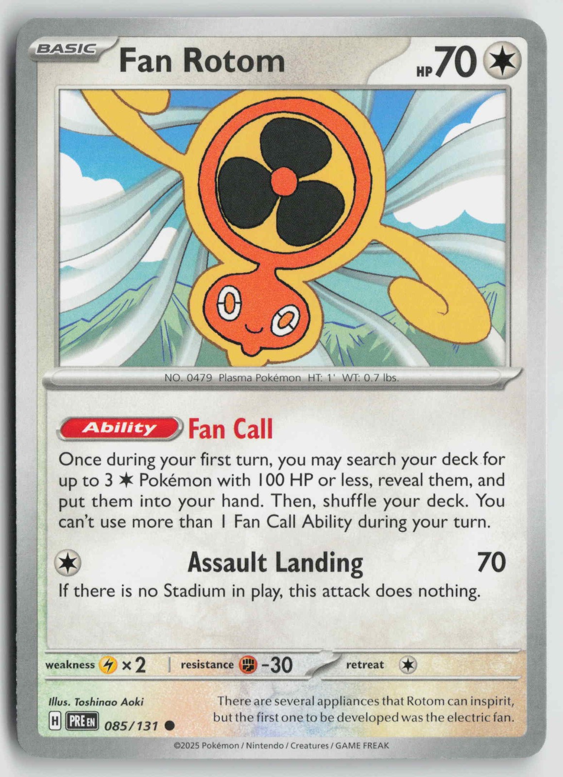 Fan Rotom Common SV: Prismatic Evolutions 085/131 NM