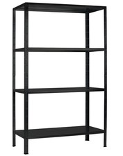 SCHULTE Regalwelt Steckregal mit 4 Fachböden, 180x100x40 cm (HxBxT), schwarz