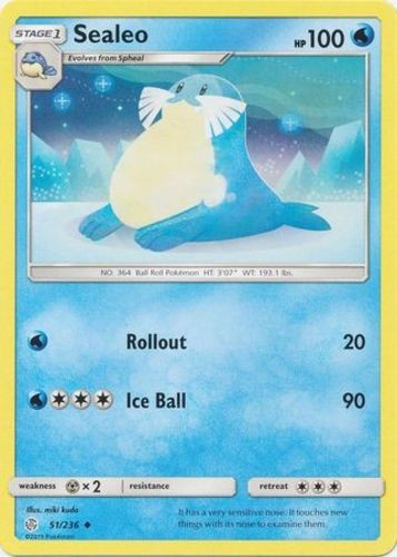 Sealeo - 51/236 - Uncommon (Near Mint) Cosmic Eclipse - Water Pokémon