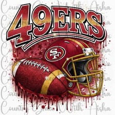 Sublimation Print 49ERS Football Ready To Press Sublimation Paper Heat Transfer