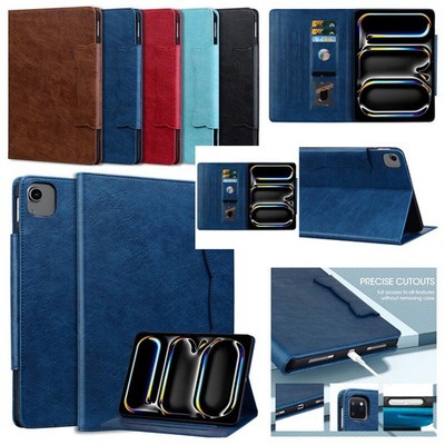 Smart Leather Case Magnetic Cover For iPad 5/6/7/8/9/10th Air M2 Pro M4 11'' 13''