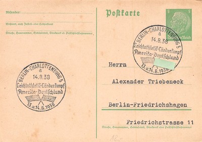 828422) DR SST Kt. Leichtathletik Länderkampf Amerika Dt. Berlin Charlottenburg