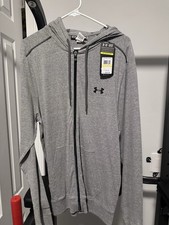 Men  s Under Armour Long Sleeve Full Zip Cotton Jacket Size Medium