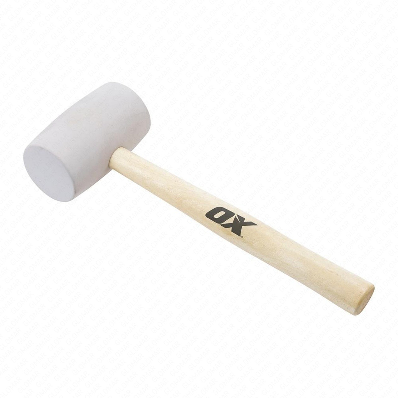 OX Pro White Rubber Mallet - Non-marking Rubber Mallet Hammer with Wooden Handle - Image 3