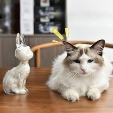 Lindo contenedor de colección de tarro de recuerdo de pelo de gato botella de almacenamiento de pelo de mascota