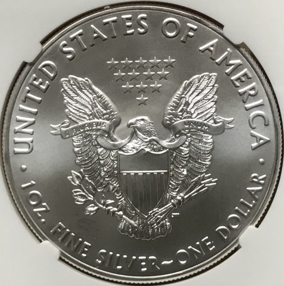 2017-P $1 SAE Silver Eagle NGC MS70 - Treasurer Anna Escobedo Cabral Signature - Image 4 of 4