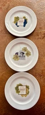 3 Wedgwood Grand Gourmet Wine Label Plates 10” Vintage Collection 1999 NEW Tags