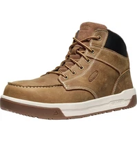KEEN Utility Gibson Mid Height Composite Toe Traction Durable Belgian Gum Brown