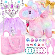 Interactive Unicorn Plush with Glowing Horns, Walking Pony Realistic Unicorn ...