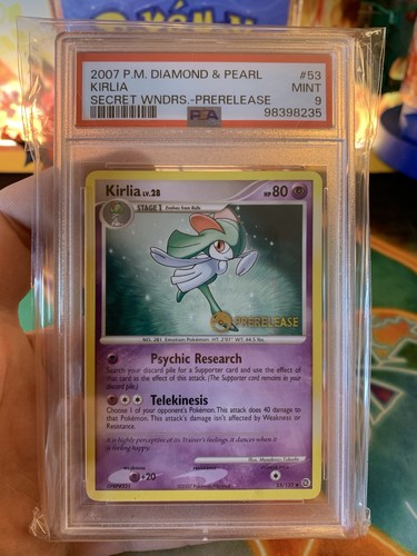 Pokémon Diamond & Pearl Secret Wonders Kirlia 53/132 2007 prelanzamiento - PSA 9 - Imagen 2 de 3