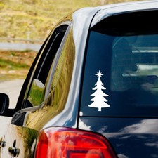 Christmas Tree Vinyl Decal Sticker Car Truck Window Holiday xmas