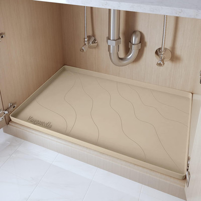 Heavy Duty Silicone under Sink Mat for Kitchen Waterproof 34'' X 22'', Extra Thick