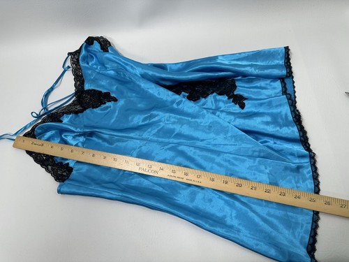Frederick's of Hollywood Satin & Lace Slip Nightgown Womens Large Babydoll Y2K - Picture 10 of 11