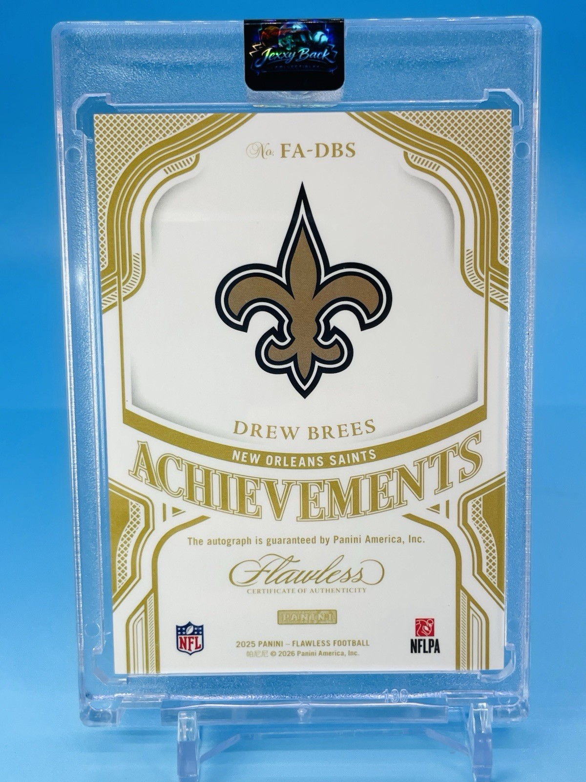 2025 Flawless ~ DREW BREES ~ Achievements 💥 On Card AUTO #'d 20/20 BOOKEND! 🔥 view 18