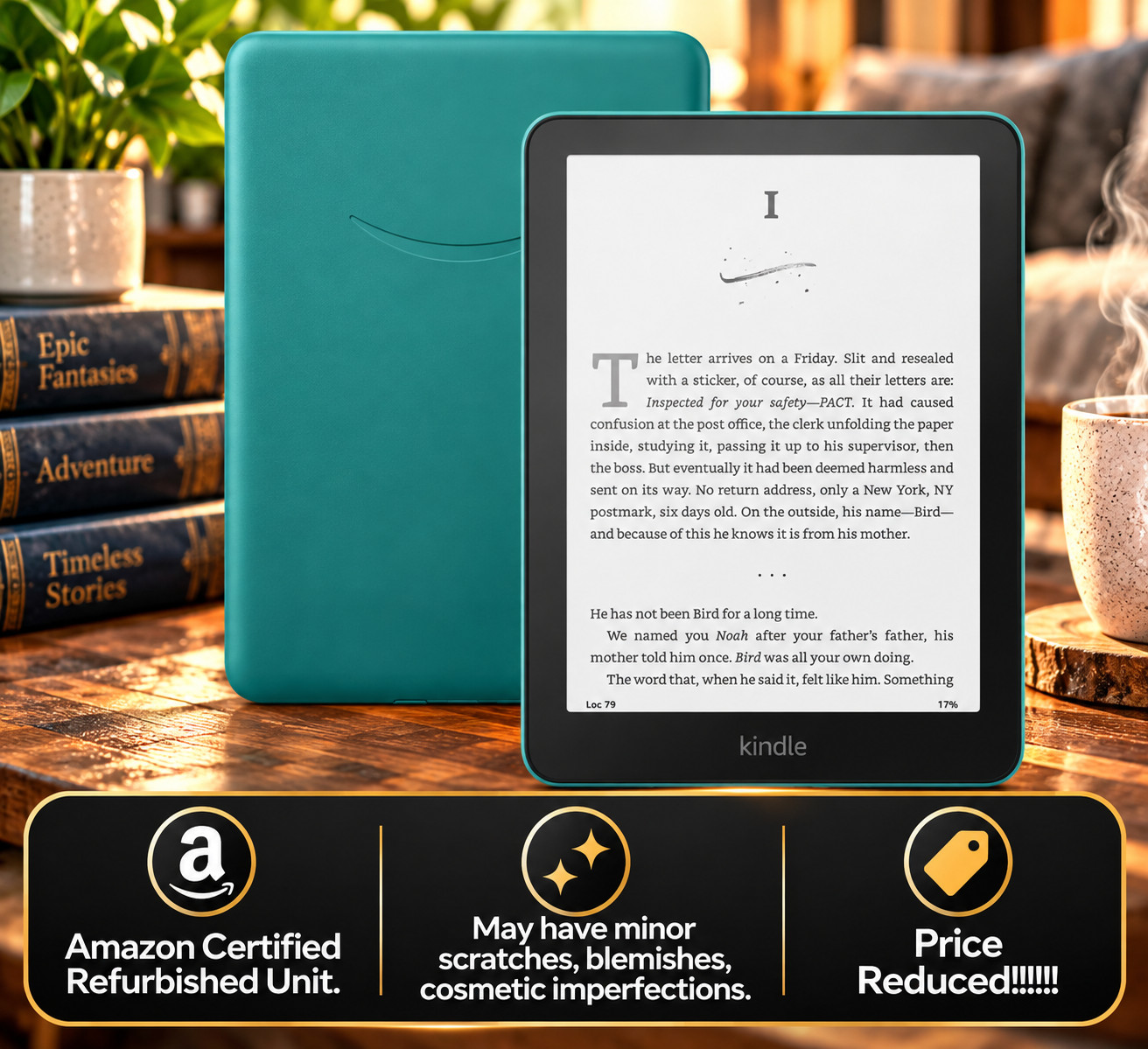 Amazon Kindle Paperwhite 12th Gen 2024 WiFi 7 inch Display Jade Green Tablet